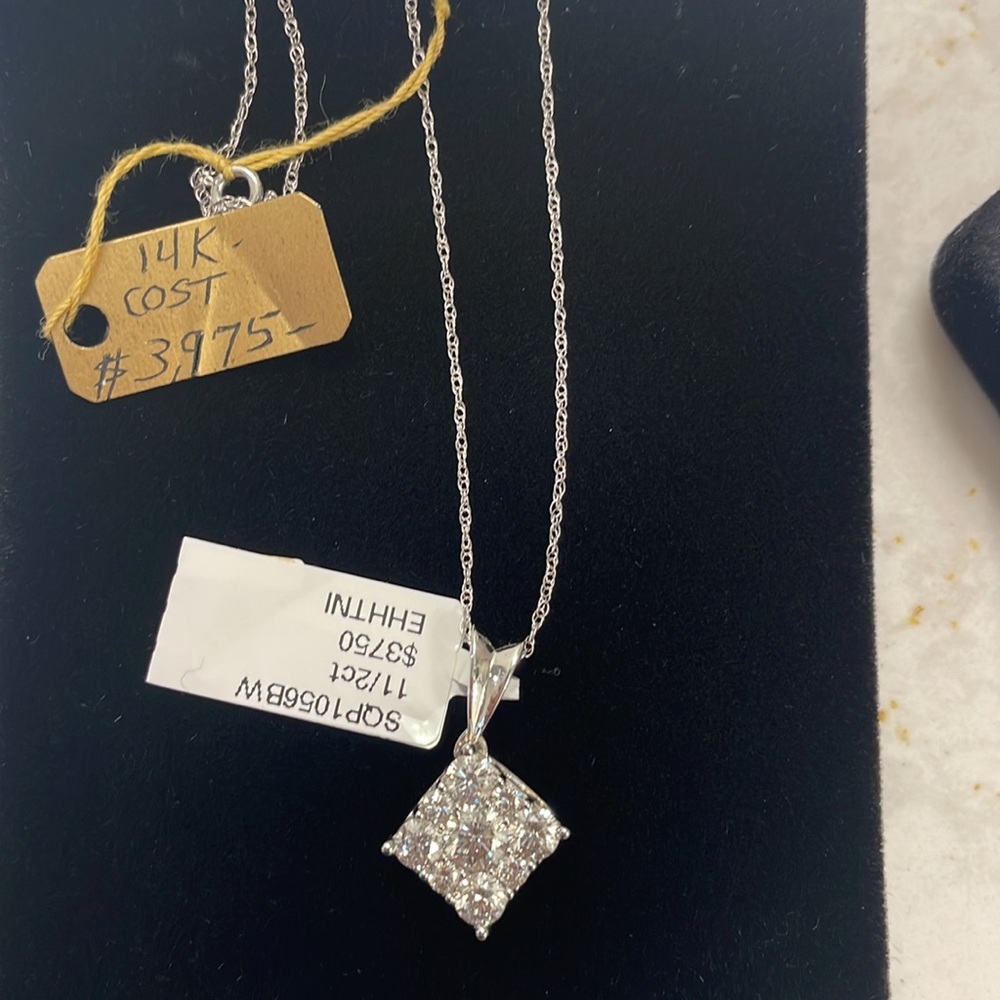 Diamond necklace, white gold. New. Price way below cost, amazing deal!!! - Picture 7 of 8